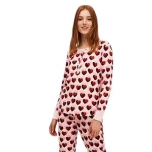 NWOT - Heart Print Pajama Top